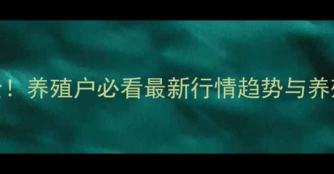 图片 🌟全国鸡蛋价格波动全！养殖户必看最新行情趋势与养殖技巧（附实时数据）