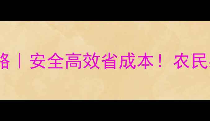 图片 🌟农药喷洒全攻略｜安全高效省成本！农民必看操作指南💪2