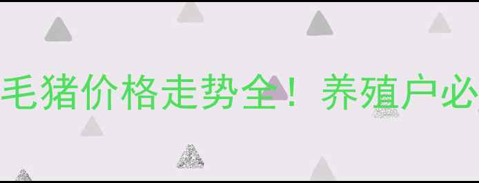 图片 🌟生猪市场实时动态今日毛猪价格走势全！养殖户必看的5大趋势与避坑指南2