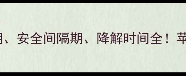 图片 🌱农药残留如何检测？滞留期、安全间隔期、降解时间全！苹果柑橘葡萄种植必看干货！2