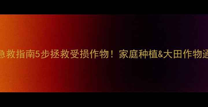 图片 🌱农药烧伤急救指南5步拯救受损作物！家庭种植&大田作物通用修复法🌾