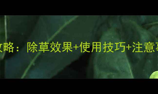 图片 🌱安萧除草剂种植全攻略：除草效果+使用技巧+注意事项，助您高效控草！