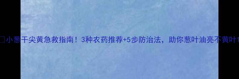 图片 🌱小葱干尖黄急救指南！3种农药推荐+5步防治法，助你葱叶油亮不黄叶1