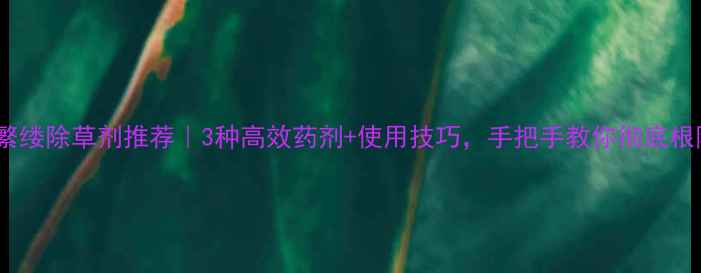 图片 🌱牛繁缕除草剂推荐｜3种高效药剂+使用技巧，手把手教你彻底根除！2