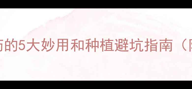 图片 🌱！麦冬农药的5大妙用和种植避坑指南（附种植案例）
