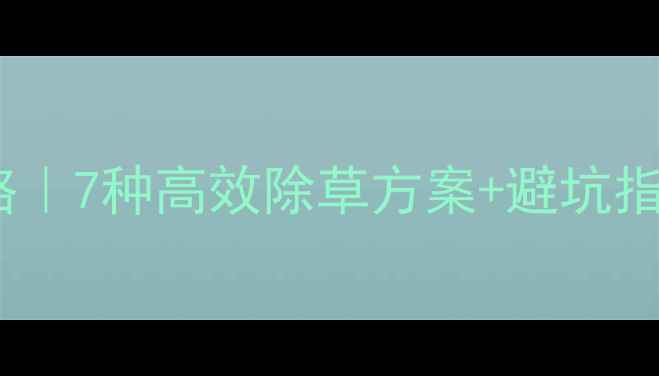 图片 🌽玉米田除草剂全攻略｜7种高效除草方案+避坑指南（附用药时间表）1
