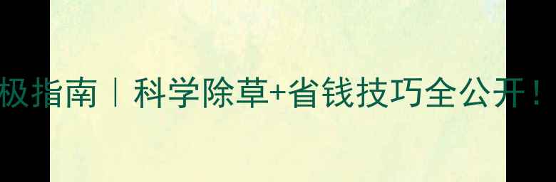 图片 🌽玉米除草剂终极指南｜科学除草+省钱技巧全公开！种粮人必看干货