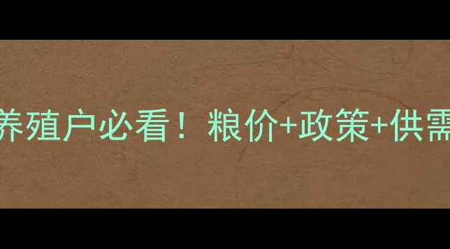 图片 🌾DDGS价格波动全｜养殖户必看！粮价+政策+供需如何影响你的成本？