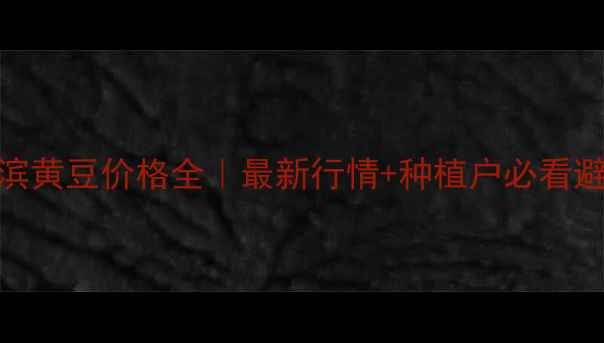 图片 🌾哈尔滨黄豆价格全｜最新行情+种植户必看避坑指南