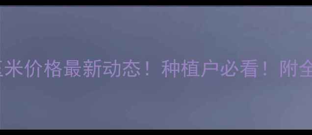图片 🌾山东寿光玉米价格最新动态！种植户必看！附全年走势分析1