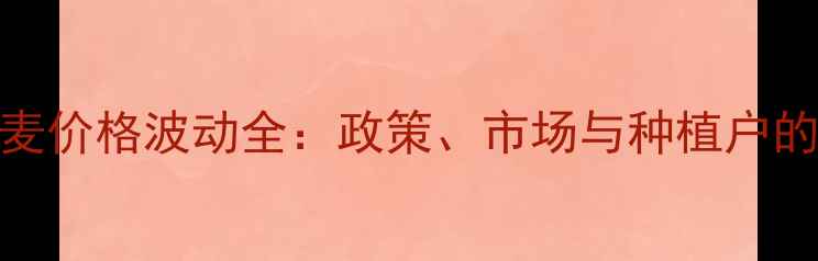 图片 🌾新疆小麦价格波动全：政策、市场与种植户的生存指南
