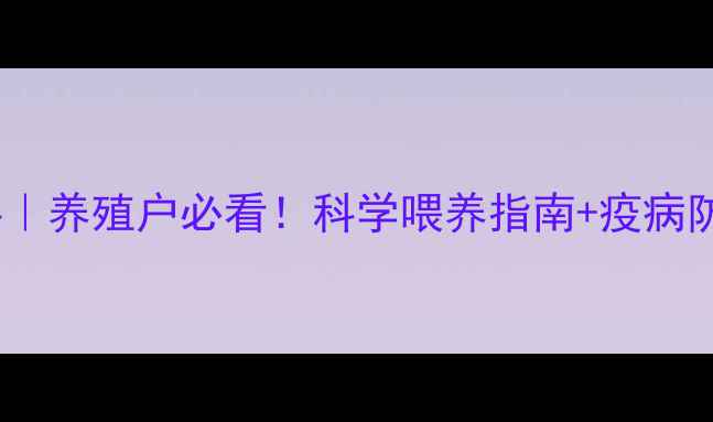 图片 🌾淄博佳和饲料｜养殖户必看！科学喂养指南+疫病防控全攻略🐷🐔2