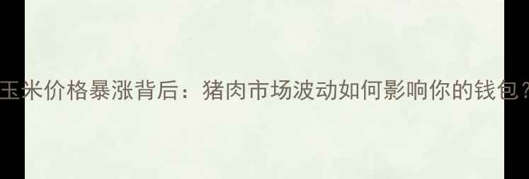 图片 🌾玉米价格暴涨背后：猪肉市场波动如何影响你的钱包？1