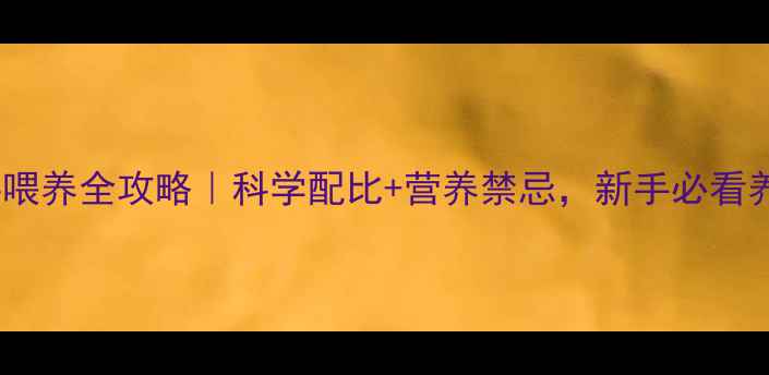 图片 🐑羊饲料喂养全攻略｜科学配比+营养禁忌，新手必看养殖指南1
