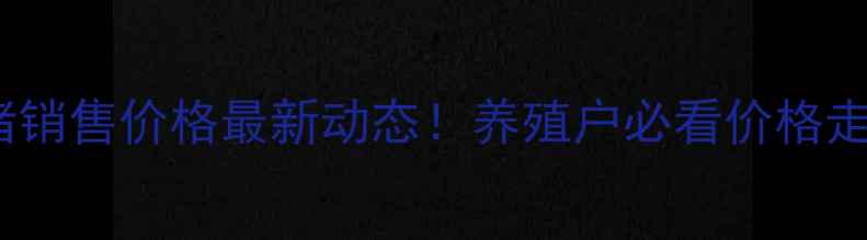 图片 📊8月全国牲猪销售价格最新动态！养殖户必看价格走势与市场分析