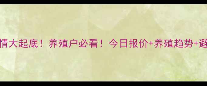 图片 📌817鸡苗价格行情大起底！养殖户必看！今日报价+养殖趋势+避坑指南全公开🐔1