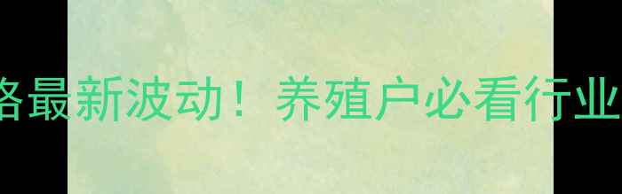 图片 🔥全国肉鸡出栏价格最新波动！养殖户必看行业动态与应对策略💰1