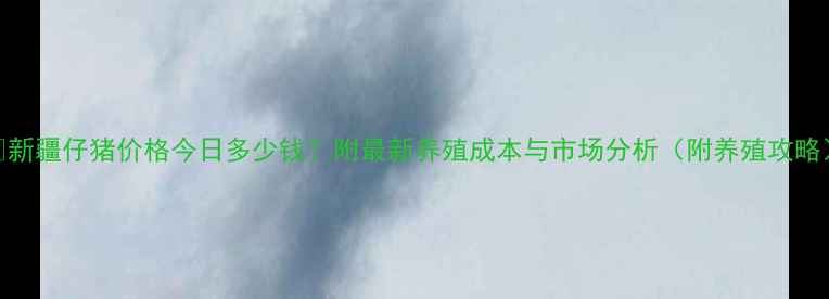 图片 🔥新疆仔猪价格今日多少钱？附最新养殖成本与市场分析（附养殖攻略）