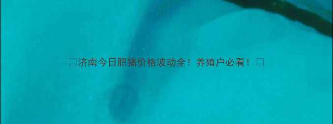 图片 🔥济南今日肥猪价格波动全！养殖户必看！🔥