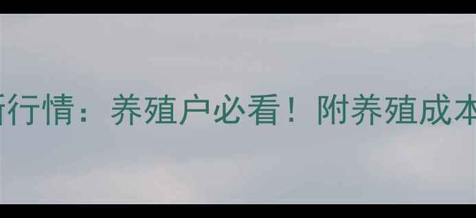 图片 🔥淘汰鸡价格最新行情：养殖户必看！附养殖成本与市场趋势分析2