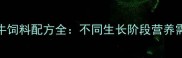 科学喂养指南牛饲料配方全不同生长阶段营养需求与推荐方案