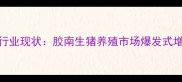 行业现状胶南生猪养殖市场爆发式增长