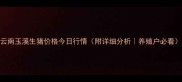 云南玉溪生猪价格今日行情附详细分析养殖户必看