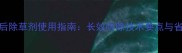 山东玉米年后除草剂使用指南长效防除技术要点与省钱增效方案