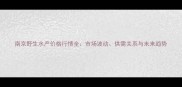 南京野生水产价格行情全市场波动供需关系与未来趋势