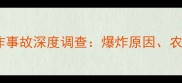 农业安全生产警示吉林绿盛农药爆炸事故深度调查爆炸原因农业影响及安全警示附处理措施