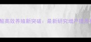 饲料氨基酸高效养殖新突破最新研究增产提质核心密码