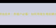 生物饲料发酵池技术养殖户必看如何用微生物发酵池降本增效
