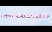 养殖户必看小鸡饲料猪饲料选对方法与注意事项附最新营养配比表