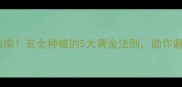 农药残留终结指南安全种植的5大黄金法则助你避开毒农药陷阱