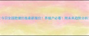 今日全国肥猪价格最新报价养殖户必看附未来趋势分析