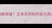 玉米种植新突破玉享农药如何助力高产增收