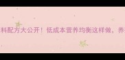 发酵鸭饲料配方大公开低成本营养均衡这样做养殖户必收藏
