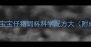 养殖户必看宝宝仔猪饲料科学配方大附成本控制技巧
